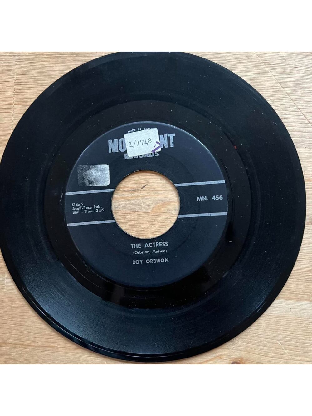 Roy Orbison - The Actress/Dream Baby 45rpm VG+ R14